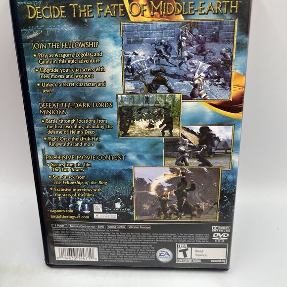 Lord of the Rings: The Two Towers (PS2, 2002) *CIB* - Tested - Picture 10 of 16